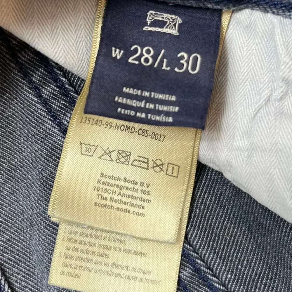 Scotch & Soda Jeans Mens 28x30 Ralston Gray Button‎ Fly Amsterdam Blauw